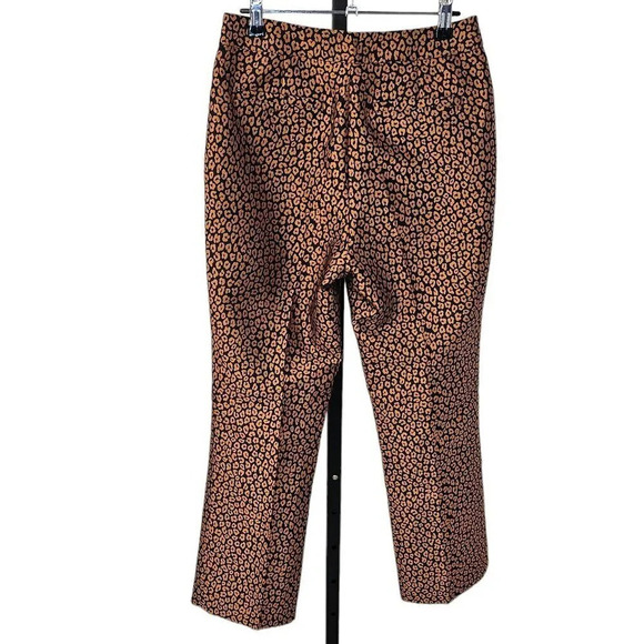 Kate  Spade Women's Flora Leopard Jacquard Print Crop Pants Size 2 NWT - Picture 2 of 12